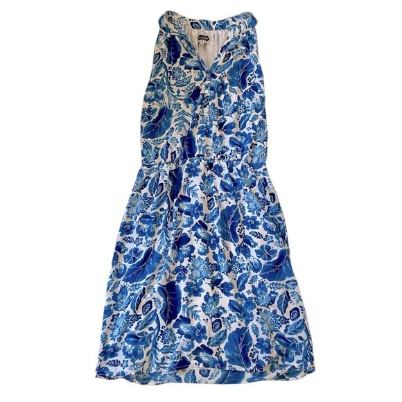 Mudpie Blue and White Paisley Floral Tank Top Dress - Picture 1 of 4